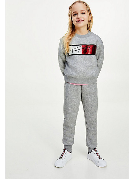 Tommy Jeans Παιδικό Παντελόνι Φόρμας Γκρι KG0KG06136-P01