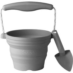 Scrunch Σετ Κουβαδάκι Παραλίας με Φτυαράκι Anthracite Grey