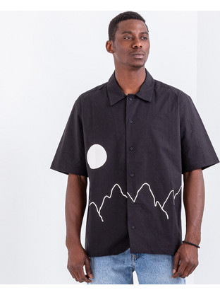Tee Library Ανδρικό Πουκάμισο Κοντομάνικο TCSH-27 Black