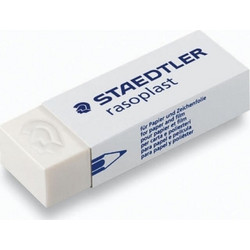 Γόμα Staedtler για Μολύβι Rasoplast (65x23x13mm) - Λευκή STAE526B20