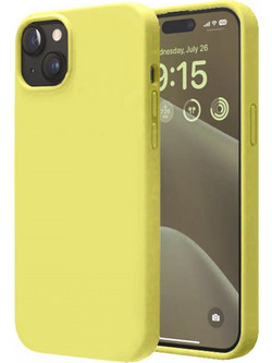 Θήκη Rubber Ενισχυμένης Σιλικόνης για iPhone 15 Κίτρινο