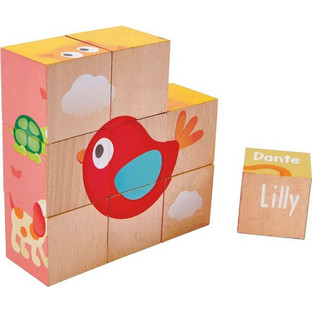 Παιδικό Puzzle Hape Κύβοι Pepe & Friends 9 Κομμάτια