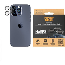 PanzerGlass - Hoops Camera Lens Protector iPhone 15 Pro - 15 Pro Max - Black Metal - Electronics
