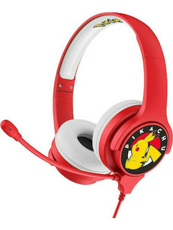 OTL Pokemon Pikachu PK0817 Gaming Headset On Ear Red White