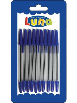 Luna Blister Στυλό Διαρκείας 0.7mm Μπλε 10τμχ