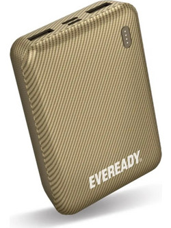 Energizer Eveready Mini Power Bank 10000mAh με 2 Θύρες USB-A & Θύρα USB-C Gold