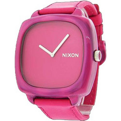 Nixon Shutter Γυναικείο Ρολόι με Φούξια Δερμάτινο Λουράκι A167-645