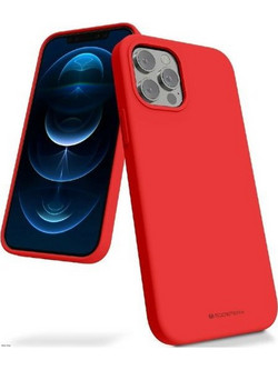 GOOSPERY SILICONE CASE FOR IPHONE 12/12 PRO (RED)