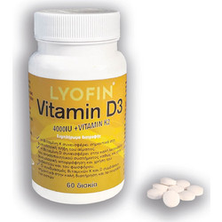 LyoFin Vitamin D3 4000iu & Vitamin K2 60 Ταμπλέτες