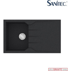 Sanitec Ultra Granite 805 Επικαθήμενος Νεροχύτης Γρανίτη Αντιστρεφόμενος Ματ Grafite 86x50cm