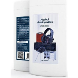 GEMBIRD ALCOHOL CLEANING WIPES 50PCS MICRO-FIBER