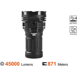 Acebeam X50 20 Επαναφορτιζόμενος Φακός Αδιάβροχος IP68 21000lm