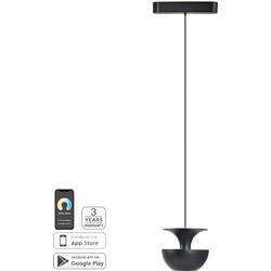 Home lighting Κρεμαστό Φωτιστικό Οροφής Μονόφωτο LED με Ρυθμιζόμενο Λευκό Φως Μαύρο MFS30-06-01 77-8987