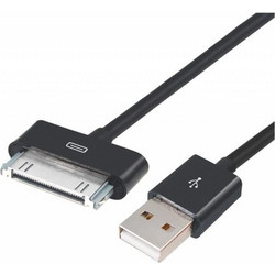 Powertech Καλώδιο USB 2.0 σε iPad & iPhone 4/4S 1m Black