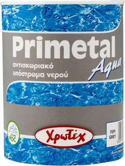 Χρωτέχ Primetal Aqua Αντισκωριακό Αστάρι Νερού Γκρι 0.75lt