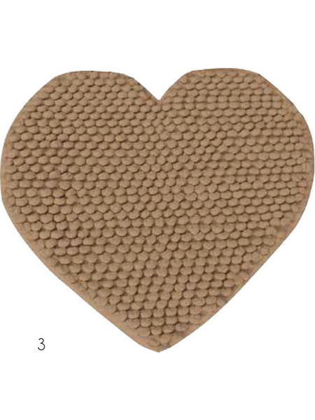 Πατάκι Μπάνιου Αντιολισθητικό Cuore 03 Camel Cotton Makis Tselios (65x65) 1Τεμ