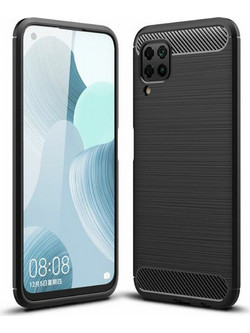 Techsuit Carbon Silicone Back Cover Black (Huawei P40 Lite)