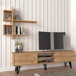 Megapap Έπιπλο Τηλεόρασης Ξύλινο Οξιά Μ180xΠ35xΥ51cm Salerno GP042-0015,1