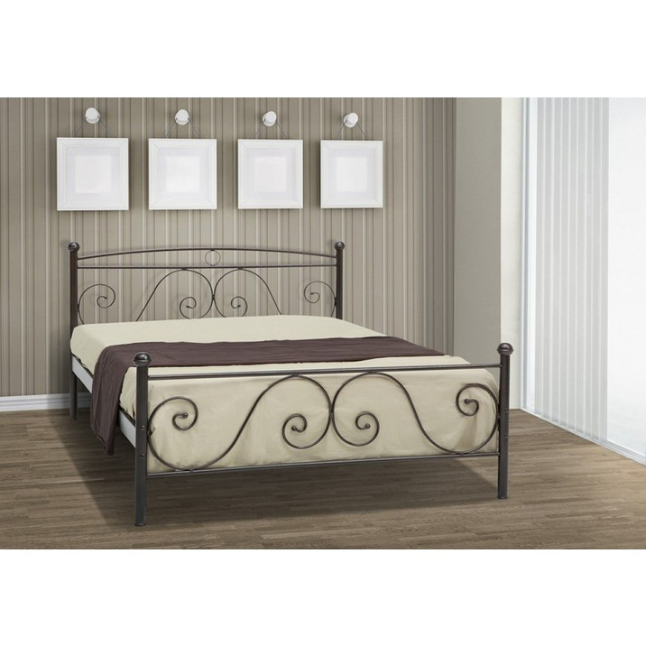 Ρόδος Κρεβάτι Διπλό Μεταλλικό 160x200cm + Στρώμα | BestPrice.gr