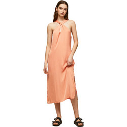 Pepe Jeans Casey Midi Καλοκαιρινό Φόρεμα για Γάμο / Βάπτιση Σομόν PL953246-118