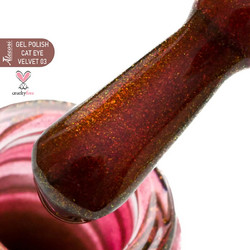 Alezori Gel Polish Velvet 03 Glitter Cat Eye Ημιμόνιμο Βερνίκι Νυχιών