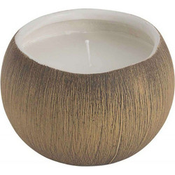 Αρωματικό Κερί Σε Βάζο Coco AH-AX24021 Φ12x8cm Brown Andrea House Κεραμικό