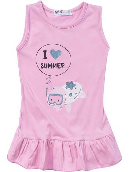 Βρεφικό φόρεμα ΝΕΚ για κορίτσια Love Summer ροζ