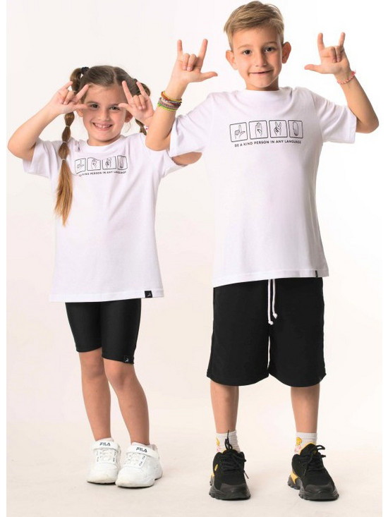 Λευκό Παιδικό T-Shirt Be Kind