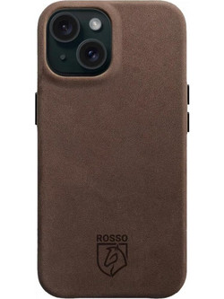 Rosso Elite Back Cover - Δερμάτινη Θήκη MagSafe - Apple iPhone 15 - Brown (8719246442063)