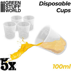 5x Disposable Measuring Cups - 5x Δοσομετρικά Κυπελάκια Μίας Χρήσης (100ml)