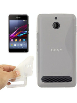 S Line Αντιολισθητική θήκη TPU για Sony Xperia E1 (Διαφανές) (OEM)