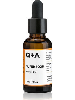 Q+A Super Food Ενυδατικό Λάδι Προσώπου με Βιταμίνη E & Βιταμίνη C 30ml