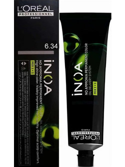 L'Oreal Professionnel Inoa 6.34 Ξανθό Σκούρο Ντορέ Χάλκινο Μόνιμη Βαφή Μαλλιών Χωρίς Αμμωνία 60ml