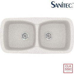 Sanitec Classic 319 Επικαθήμενος Νεροχύτης Γρανίτη Ματ Metallic Ice 93x51cm