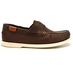 Wrangler Baltic Ανδρικά Μοκασίνια Boat Shoes Δερμάτινα Καφέ 20241021-IKU