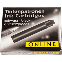 Μελάνι Online Αμπούλες Πένας Black 5Τεμ