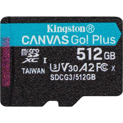 Kingston Canvas Go Plus microSDXC 512GB Class 10 U3 V30 UHS-I A2
