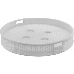 Πλωτό καλάθι πισίνας, φ60xΥ15cm, με χειρολαβές, λευκό (1 ΤΕΜ)