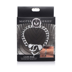 Master Series Cuff Him Handcuff Bracelet Χειροπέδες Ασημί