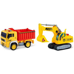 Group Operation Σετ Φορτηγό & Εσκαφέας με Ήχο & Φως WY570C