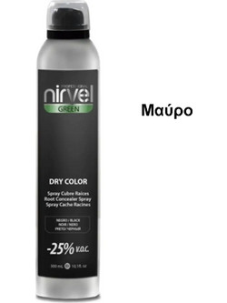 Nirvel Dry Color Black Spray Βαφής Μαλλιών 300ml