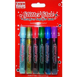 Typotrust Κόλλα Glitter Blister 6 Χρώματα 10.5ml
