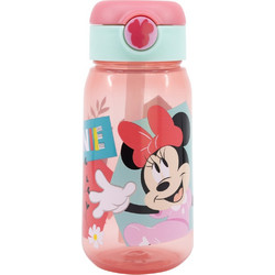 Stor Minnie Mouse Being More Παιδικό Μπουκάλι Πλαστικό BPA Free με Καλαμάκι Ροζ 510ml 74442