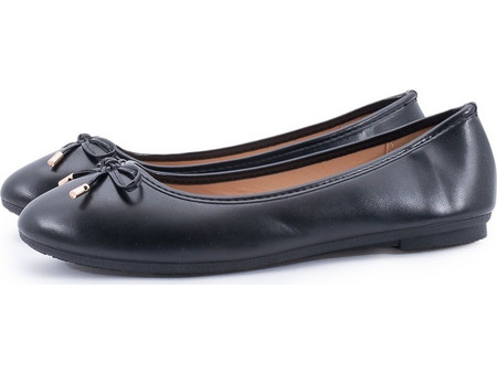 2138 LT Love4shoes Γυναικείες Μπαλαρίνες ΜΑΥΡΟ