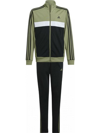 Adidas Παιδικό Σετ Φόρμας Χακί Μαύρο IY1796