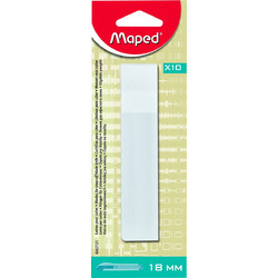 Λάμες MAPED για Κοπίδι 18mm Universal plastic Blister 10τεμαχιων 640721