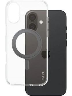 Θήκη Apple iPhone 16 Plus - PanzerGlass MagSafe Kickstand Case - Transparent with Black Stand