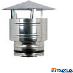 Καπέλο Αντιανεμικό Σόμπας INOX Φ120