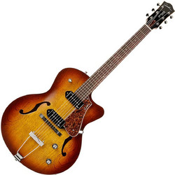 Godin 5th Avenue CW Kingpin II Ηλεκτρική Κιθάρα Hollow με HH Μαγνήτες και Ταστιέρα Rosewood Cognac Burst