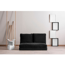 Papatya Taida Διθέσιος Καναπές Κρεβάτι Μαύρος 120x68x26cm